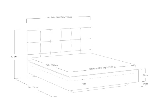Кровать Vena (ясмунд)